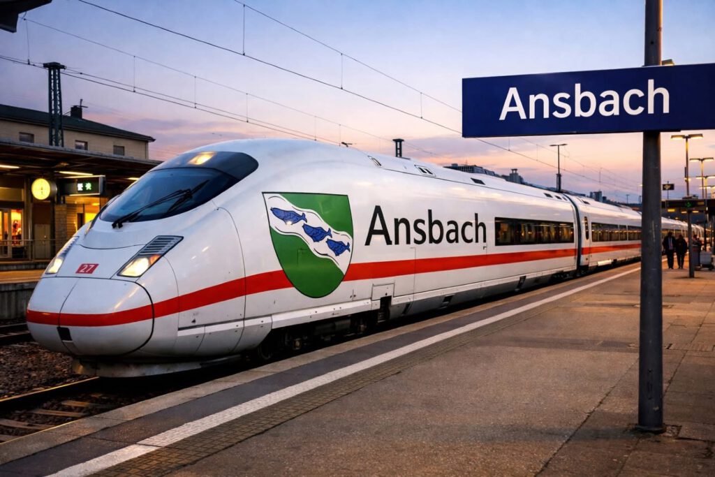ICE Halt Ansbach SchwarzerBock Ansbach